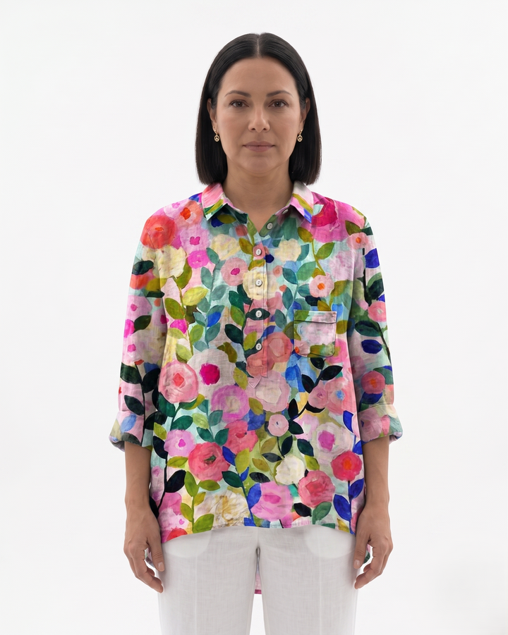 Siopie | Women’s Floral Print Loose Fit Blouse