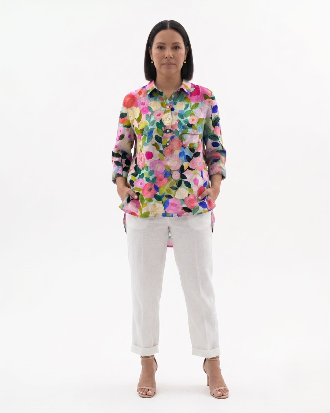 Siopie | Women’s Floral Print Loose Fit Blouse