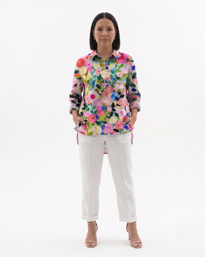 Siopie | Women’s Floral Print Loose Fit Blouse