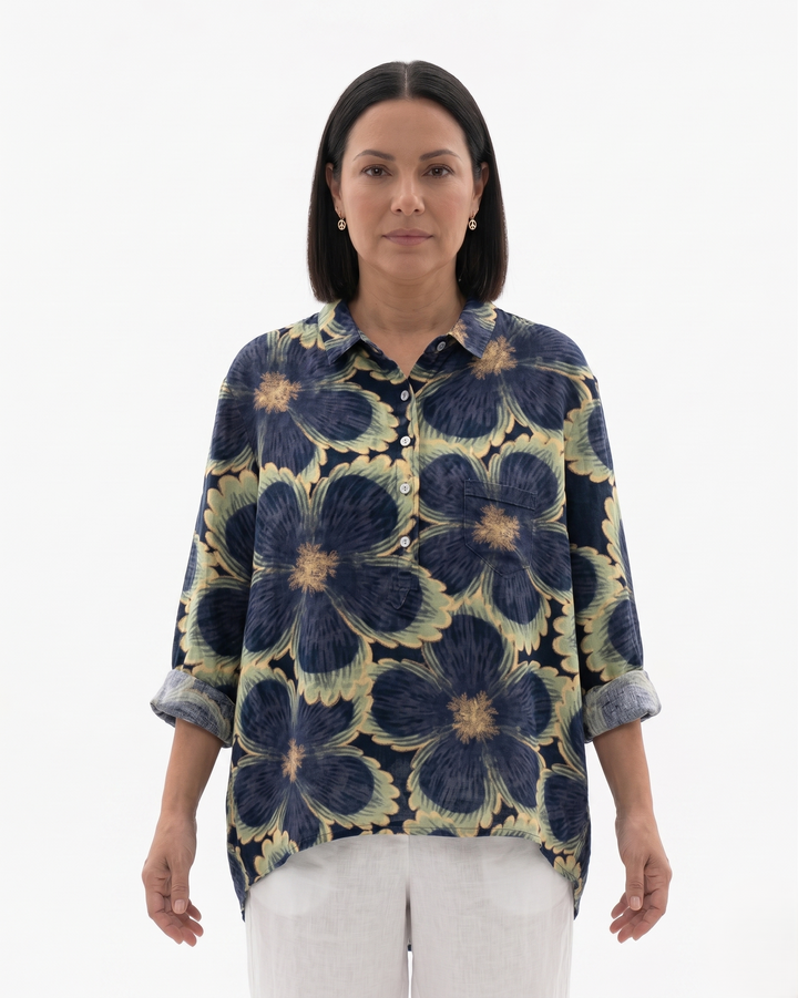 Siopie | Women’s Floral Print Loose Fit Blouse