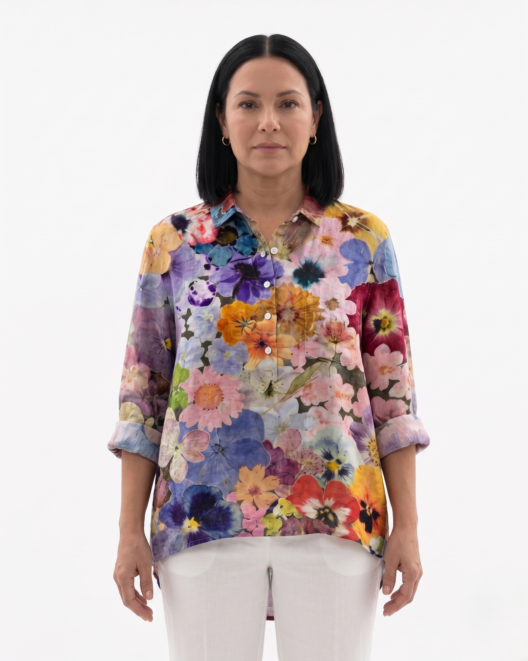 Siopie | Women’s Floral Print Loose Fit Blouse