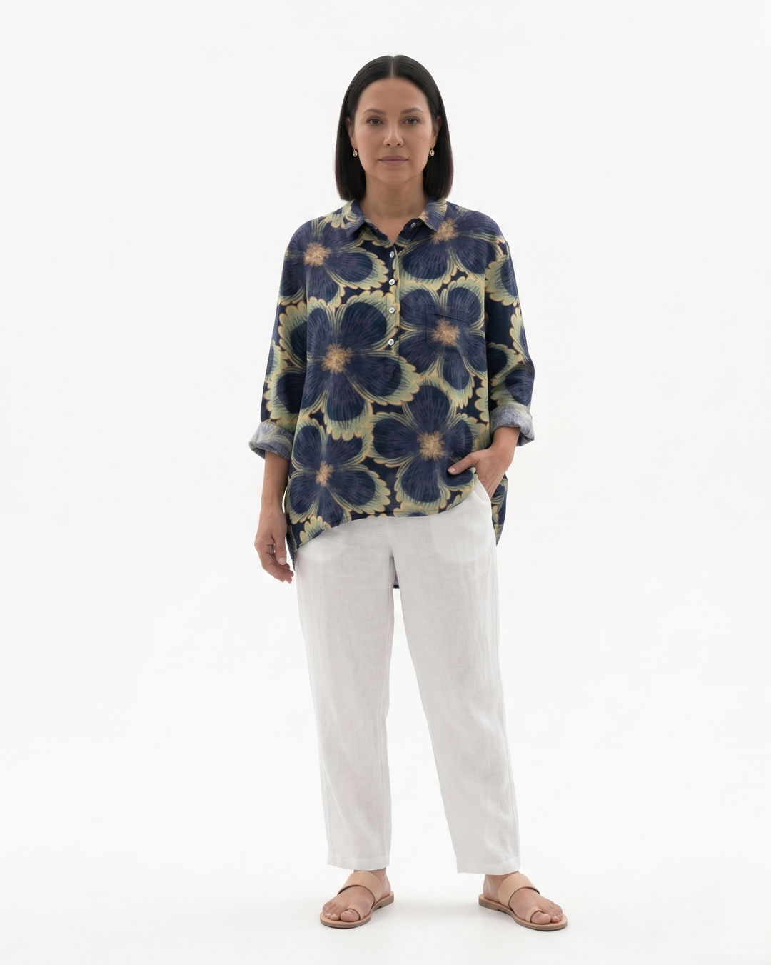 Siopie | Women’s Floral Print Loose Fit Blouse