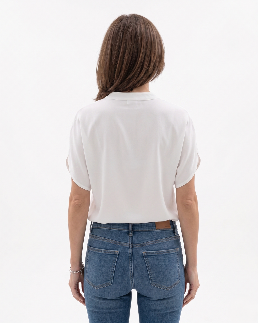 Siopie | Women’s Fluid Crepe V-Neck Blouse