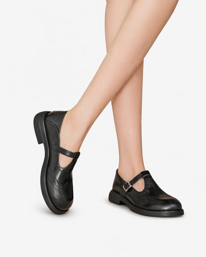 Siopie | Women’s Leather Brogue Mary Jane Shoes