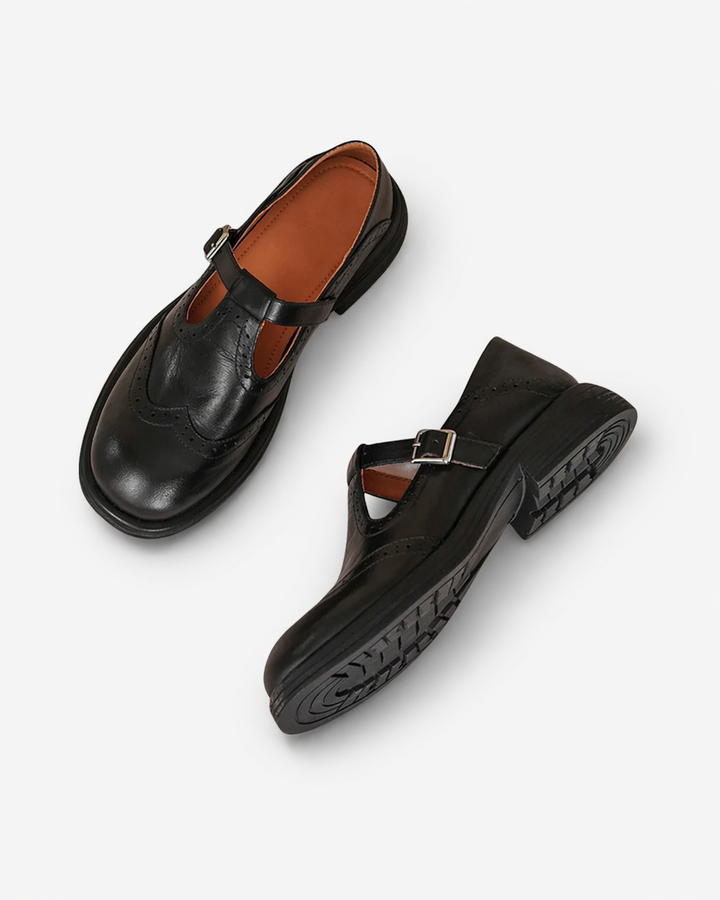Siopie | Women’s Leather Brogue Mary Jane Shoes