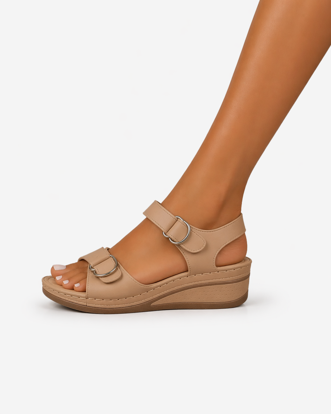 Siopie | Women’s Leather Comfort Wedge Sandals