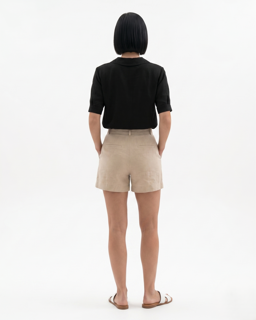 Siopie | Women’s Linen Blend Button Blouse