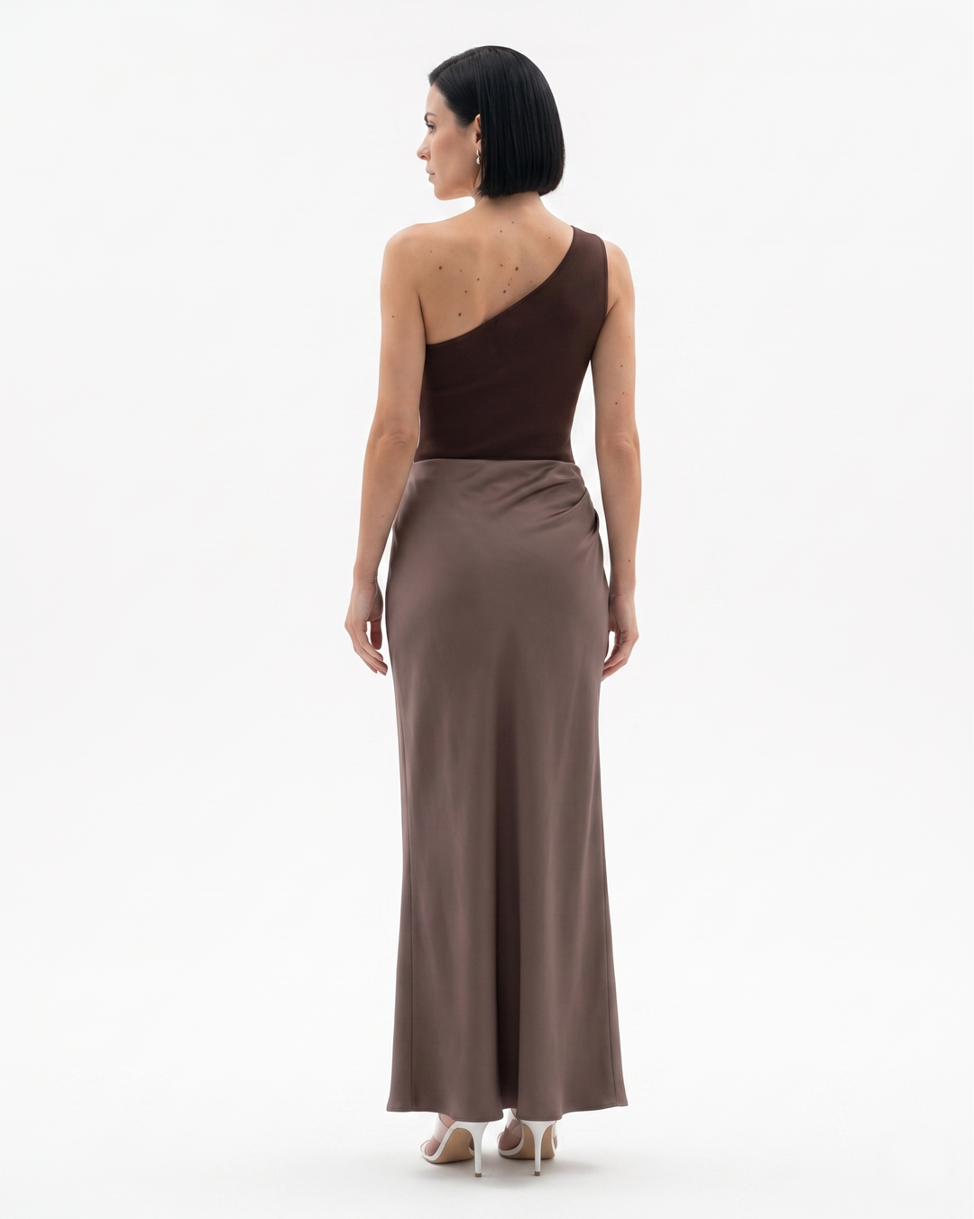 Siopie | Women’s One Shoulder Satin Evening Dress