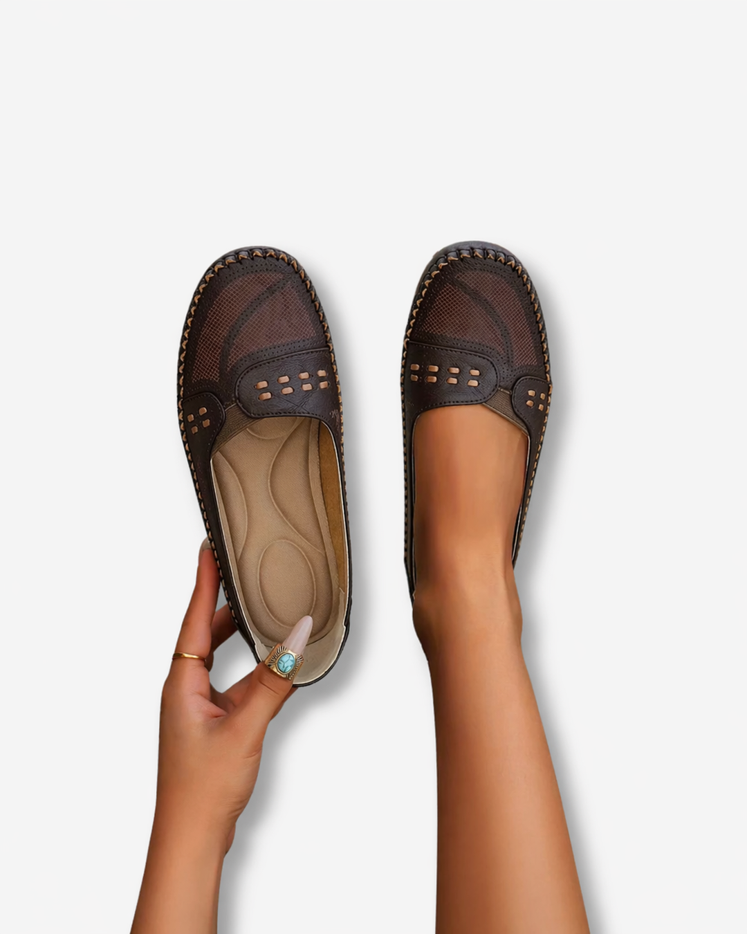 Siopie | Women’s Perforated Slip-On Loafers