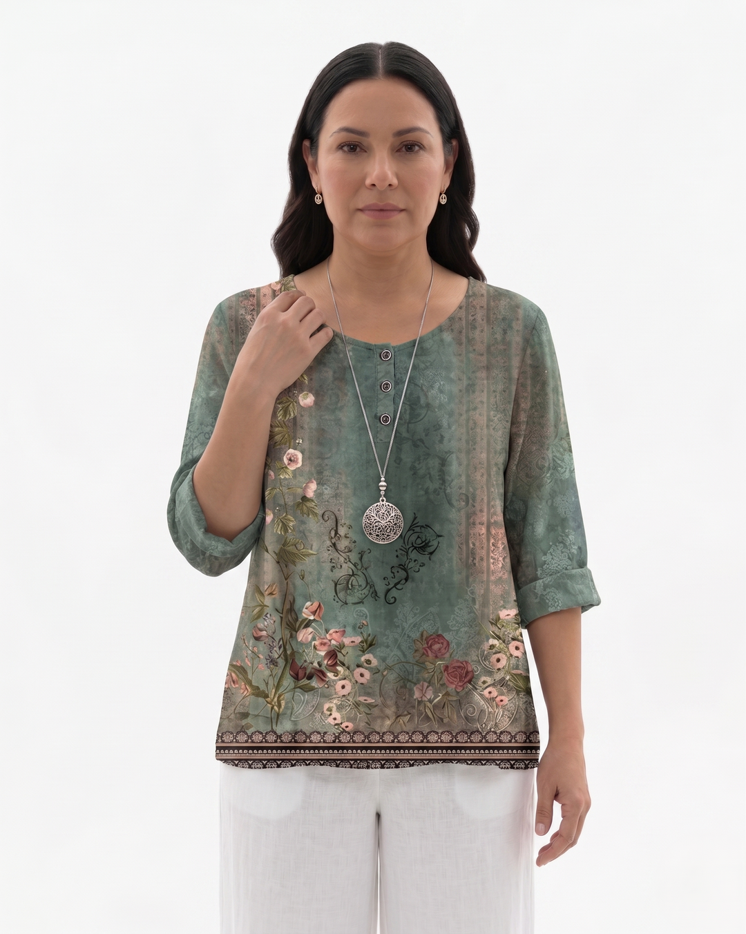 Siopie | Women’s Printed Cotton Relaxed Blouse