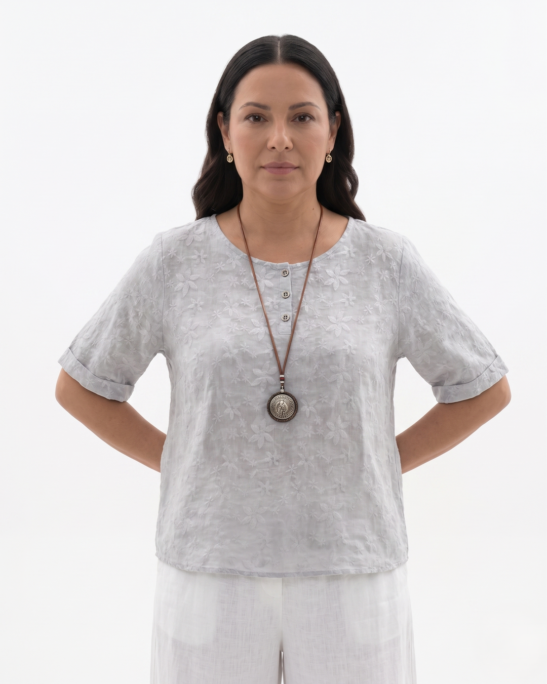 Siopie | Women’s Printed Cotton Relaxed Blouse