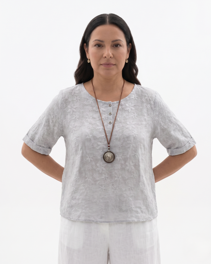 Siopie | Women’s Printed Cotton Relaxed Blouse