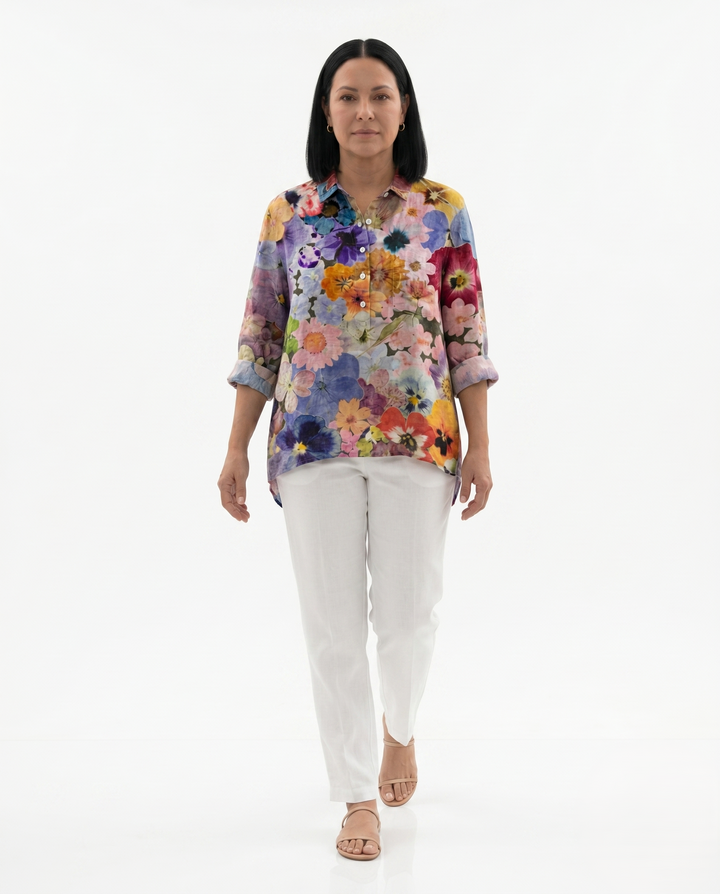 Siopie | Women’s Floral Print Loose Fit Blouse