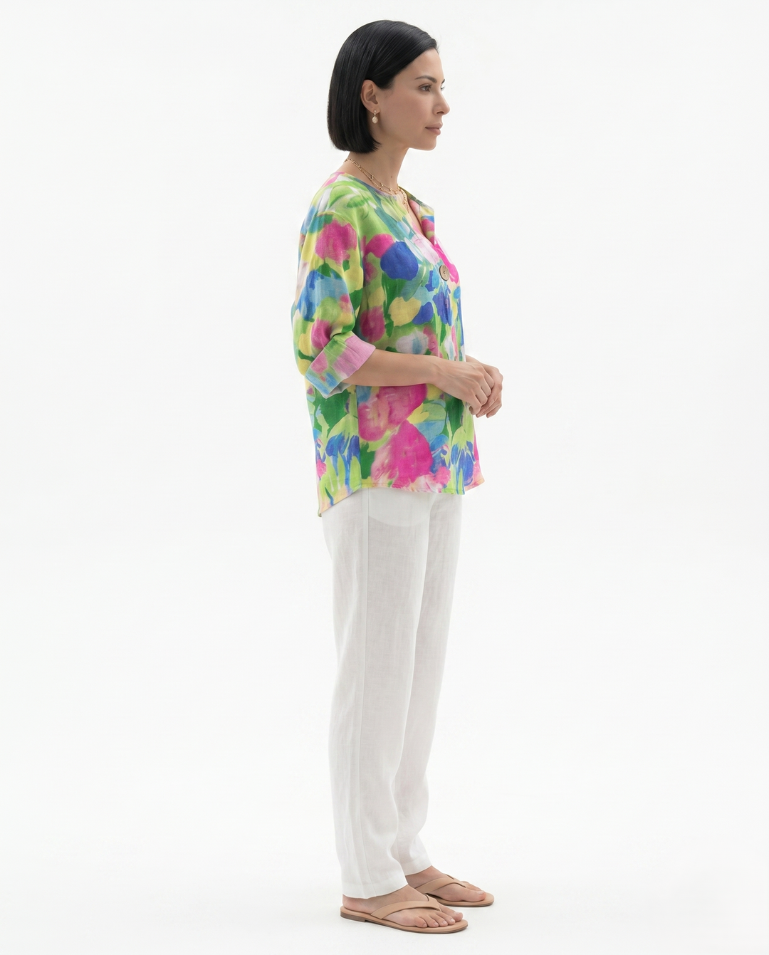 Siopie | Women’s Relaxed Fit Floral Cotton Blouse