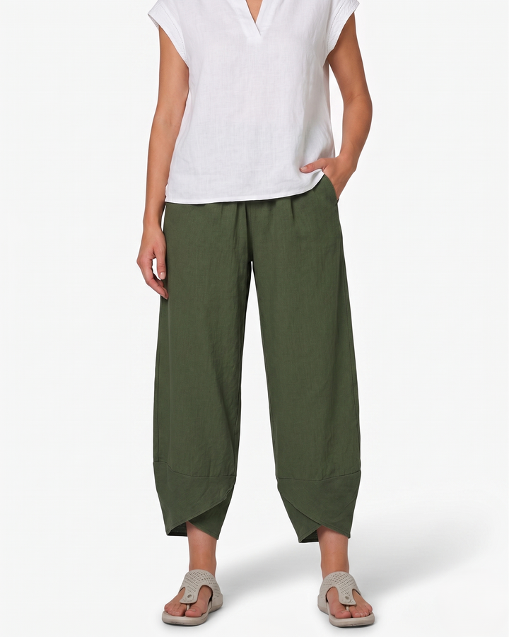 Siopie | Women’s Relaxed Fit Tulip Hem Trousers