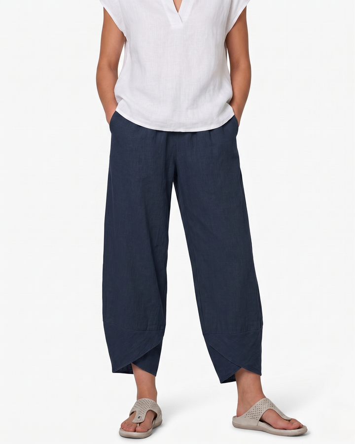 Siopie | Women’s Relaxed Fit Tulip Hem Trousers