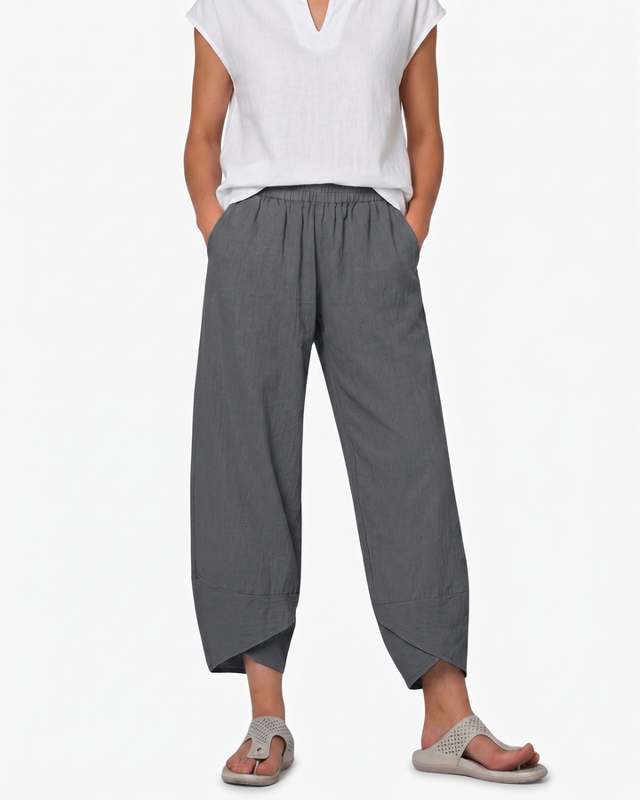 Siopie | Women’s Relaxed Fit Tulip Hem Trousers