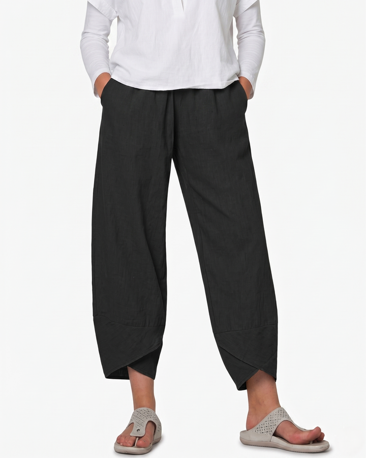 Siopie | Women’s Relaxed Fit Tulip Hem Trousers
