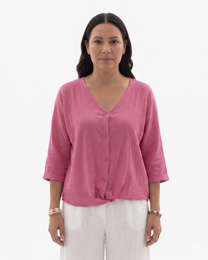 Siopie | Women’s Relaxed Fit V-Neck Blouse