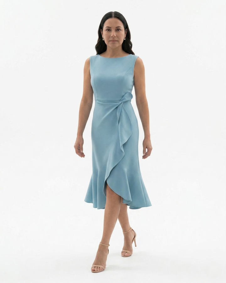 Siopie | Women’s Sculpted Waist Flared Midi Dress