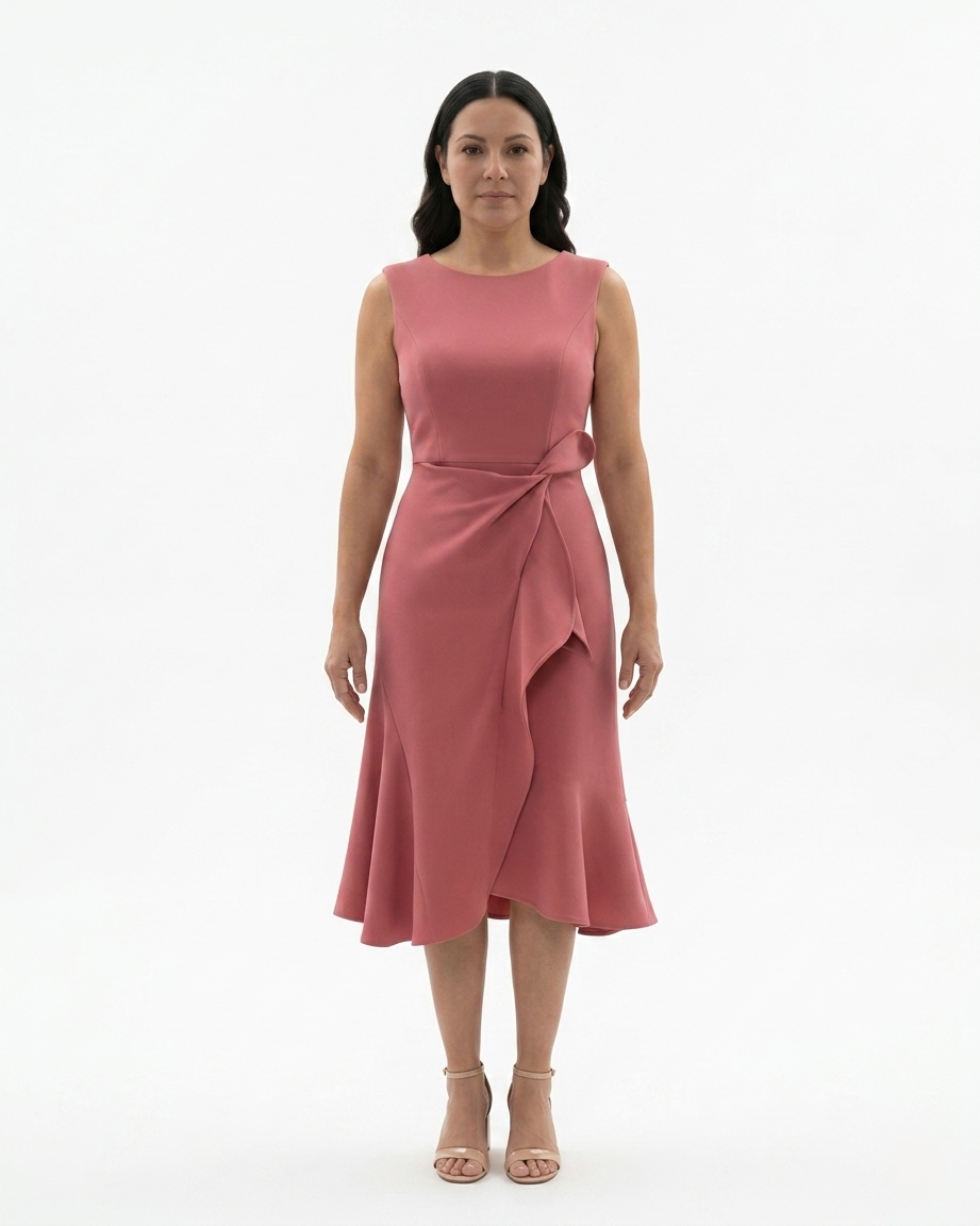 Siopie | Women’s Sculpted Waist Flared Midi Dress