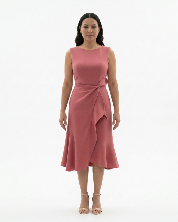 Siopie | Women’s Sculpted Waist Flared Midi Dress