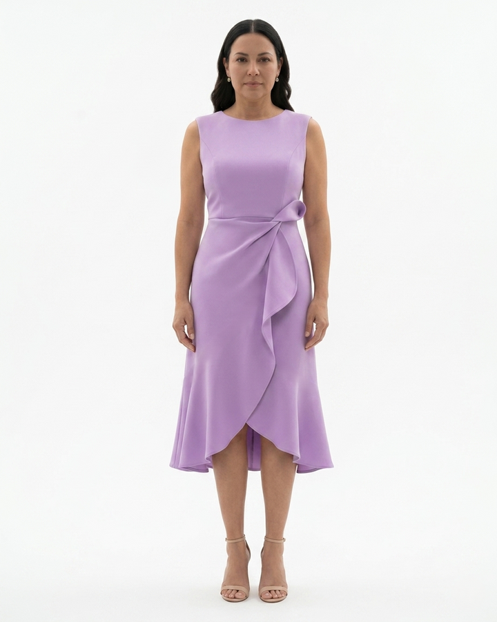 Siopie | Women’s Sculpted Waist Flared Midi Dress