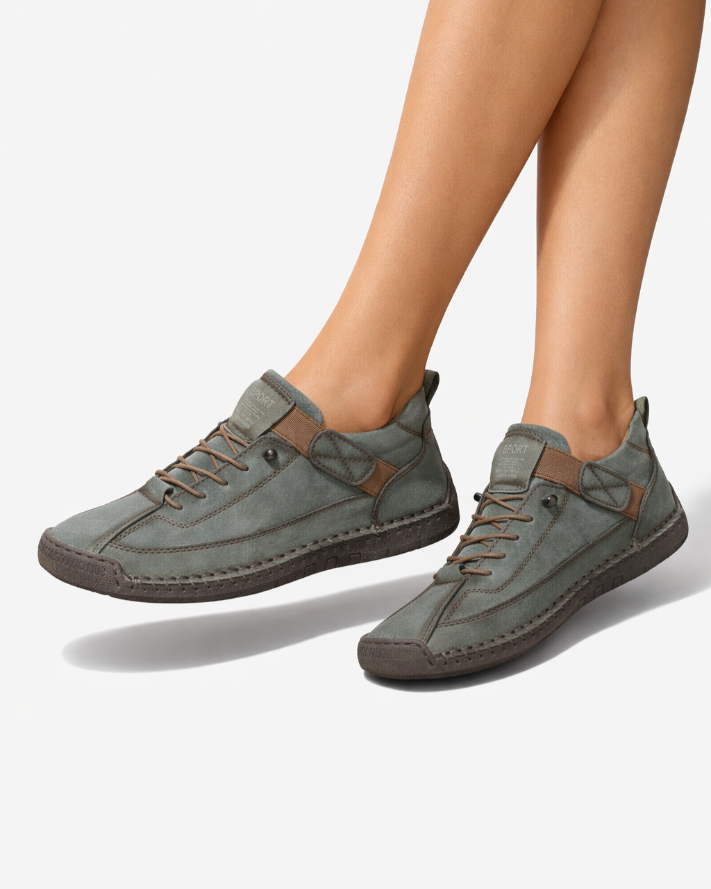 Siopie | Women’s Soft Leather Casual Trainers