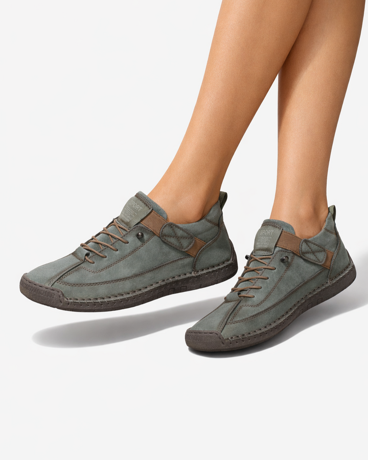 Siopie | Women’s Soft Leather Casual Trainers