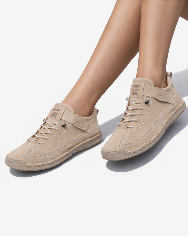Siopie | Women’s Soft Leather Casual Trainers