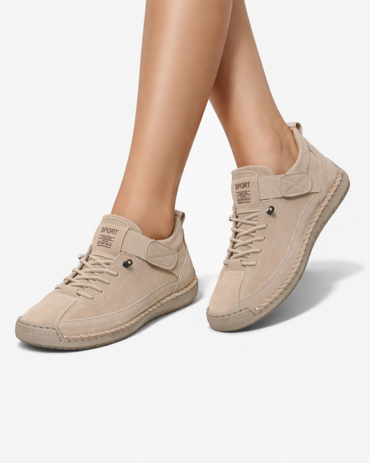 Siopie | Women’s Soft Leather Casual Trainers