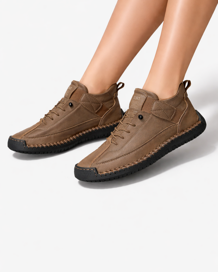 Siopie | Women’s Soft Leather Casual Trainers