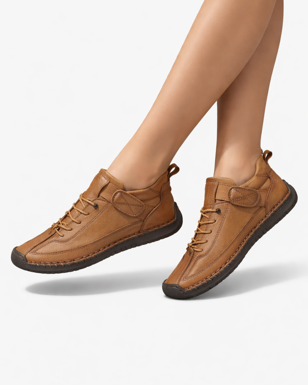 Siopie | Women’s Soft Leather Casual Trainers