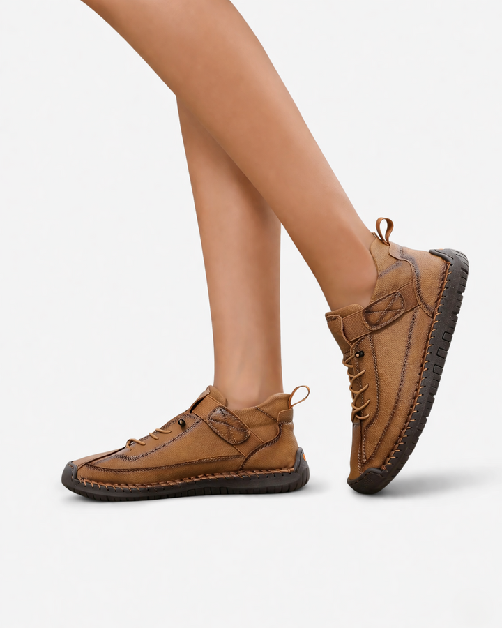 Siopie | Women’s Soft Leather Casual Trainers