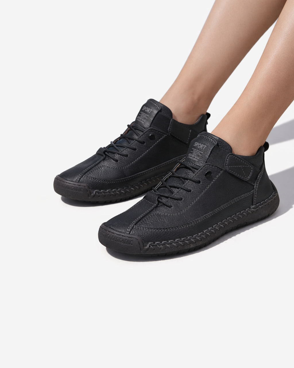 Siopie | Women’s Soft Leather Casual Trainers