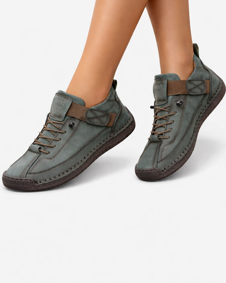 Siopie | Women’s Soft Leather Casual Trainers