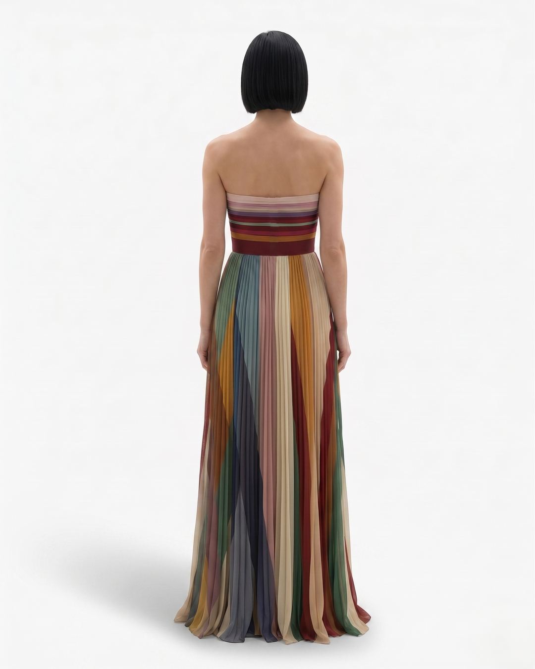 Siopie | Women’s Strapless Pleated Evening Dress