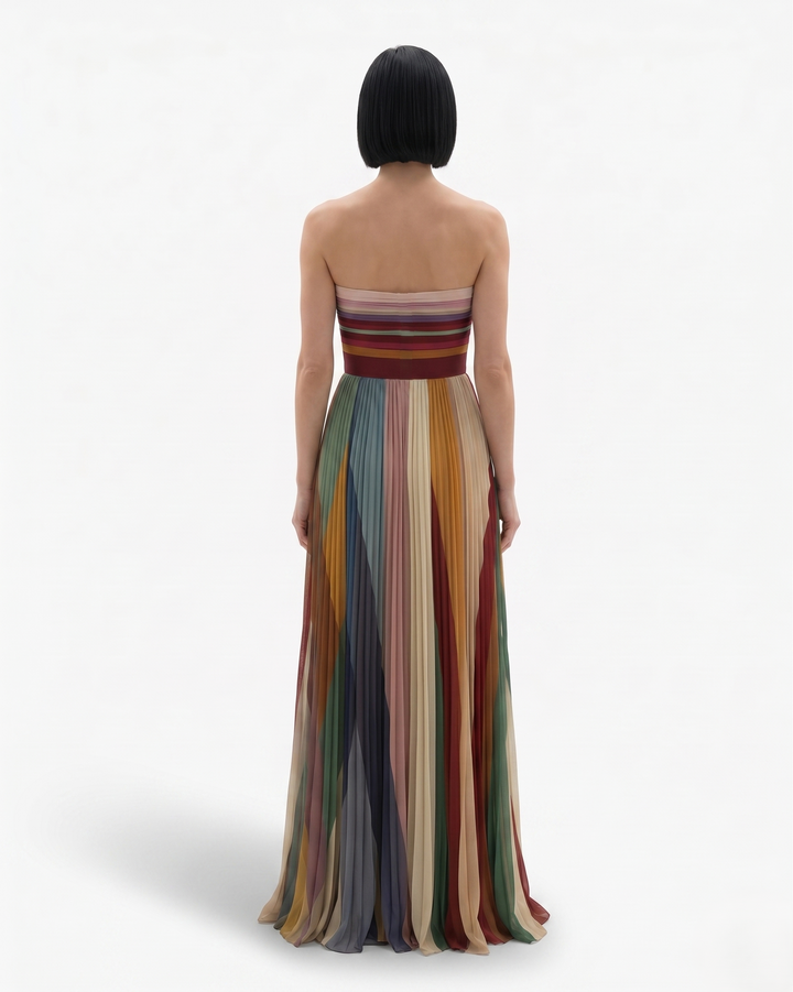 Siopie | Women’s Strapless Pleated Evening Dress