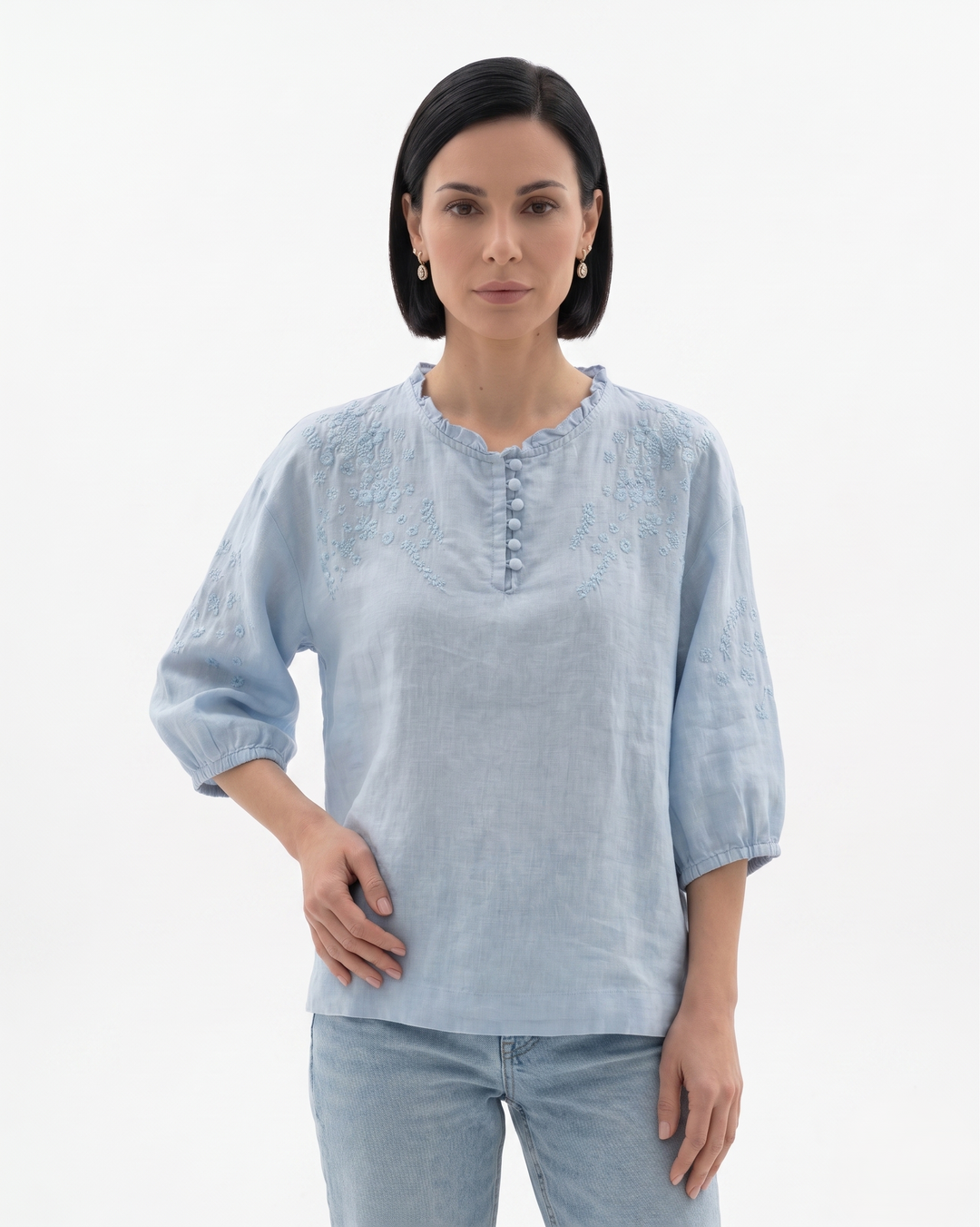 Siopie | Women’s Textured Cotton Blouse
