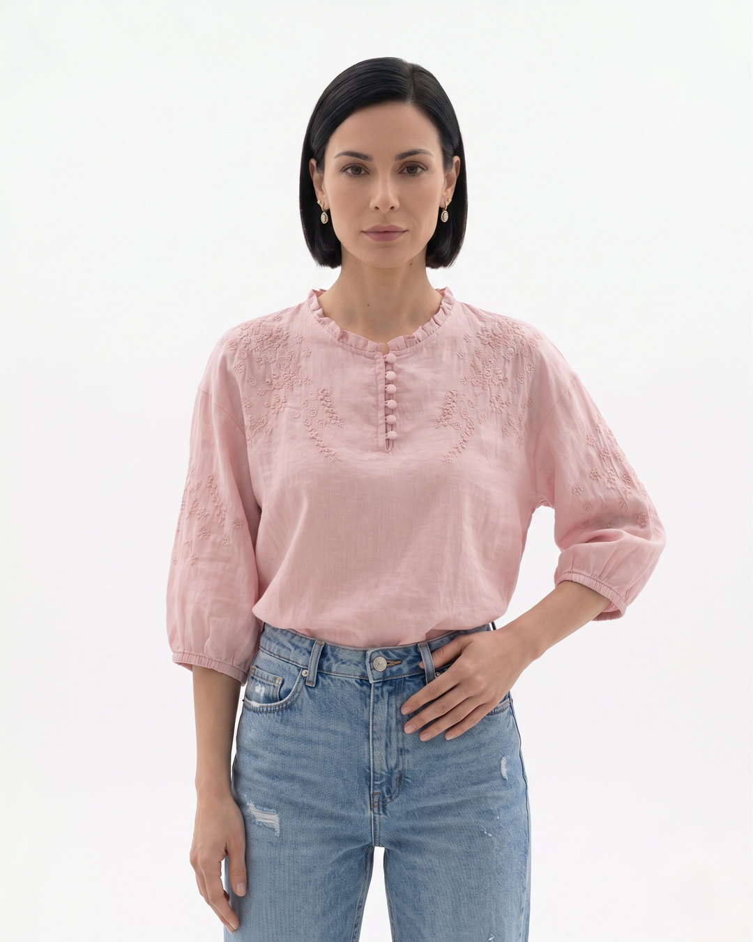Siopie | Women’s Textured Cotton Blouse
