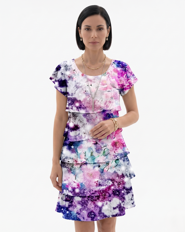 Siopie | Women’s Tiered Floral Print Dress