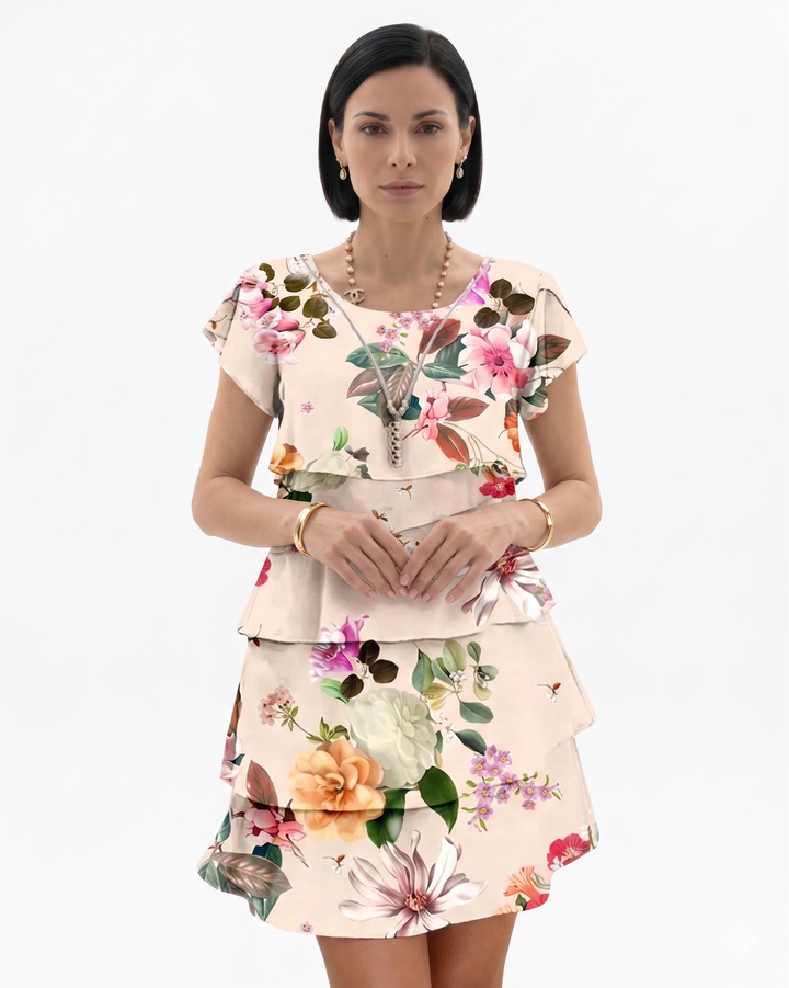 Siopie | Women’s Tiered Floral Print Dress