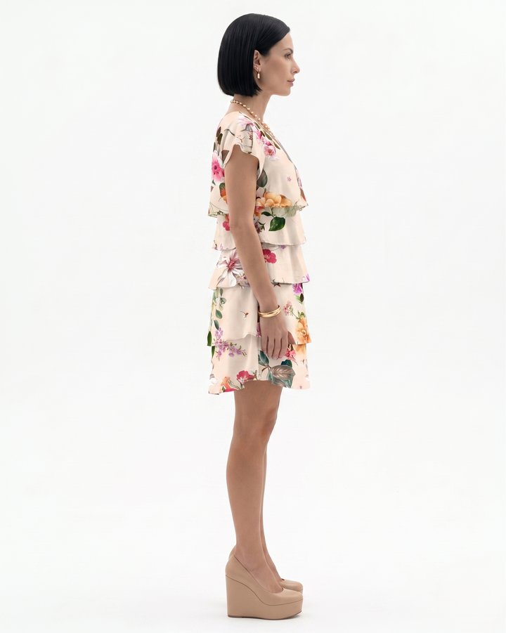 Siopie | Women’s Tiered Floral Print Dress