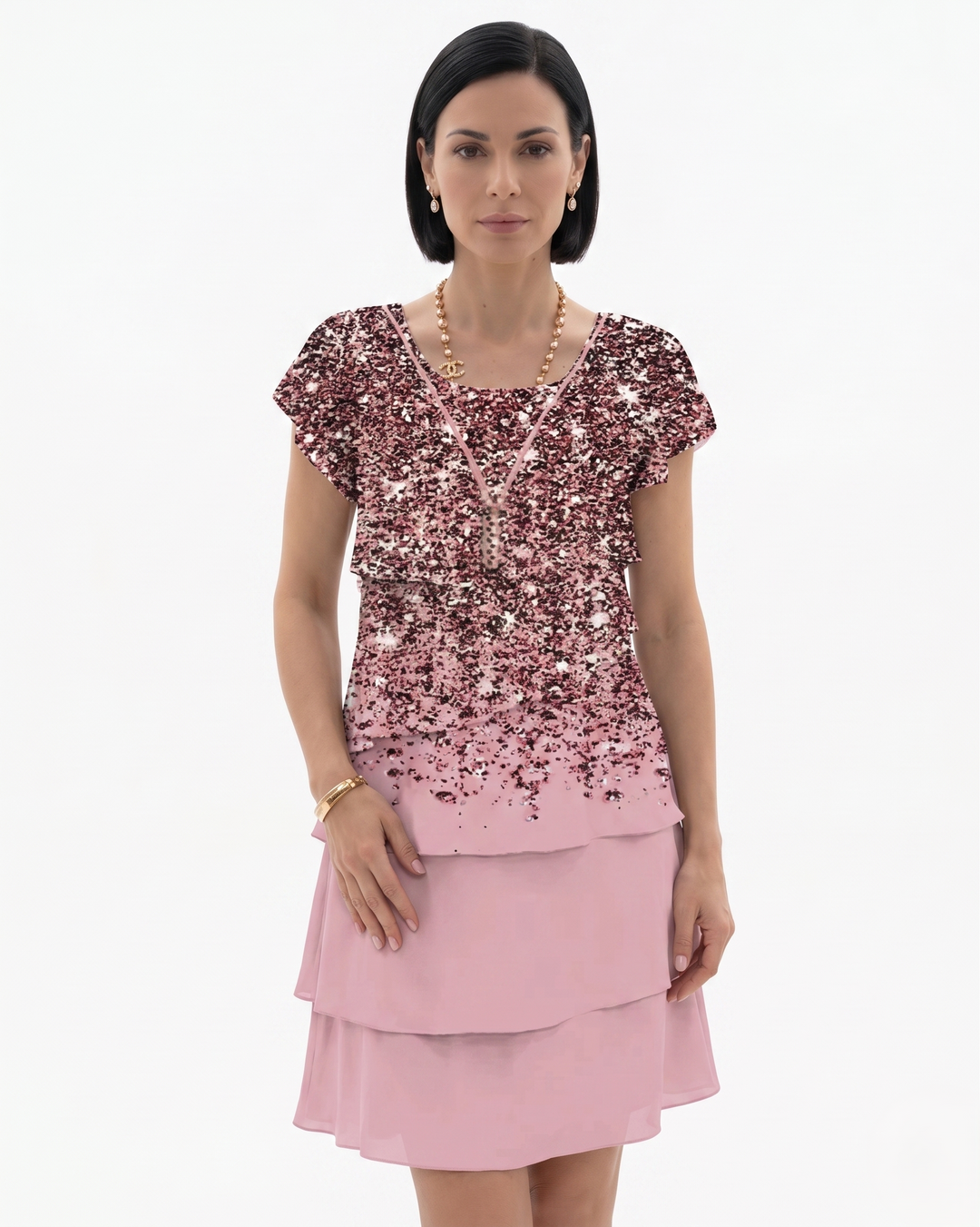 Siopie | Women’s Tiered Floral Print Dress