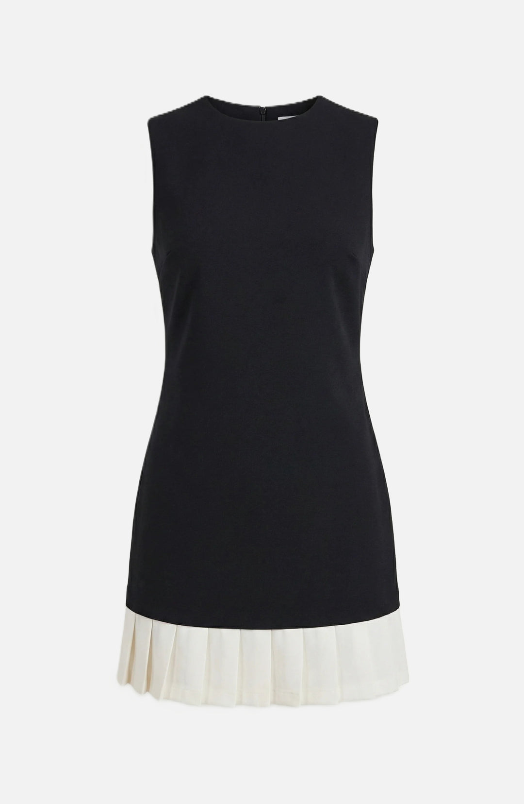 Cocktail Dress Sleeveless Shift with Pleated Hem