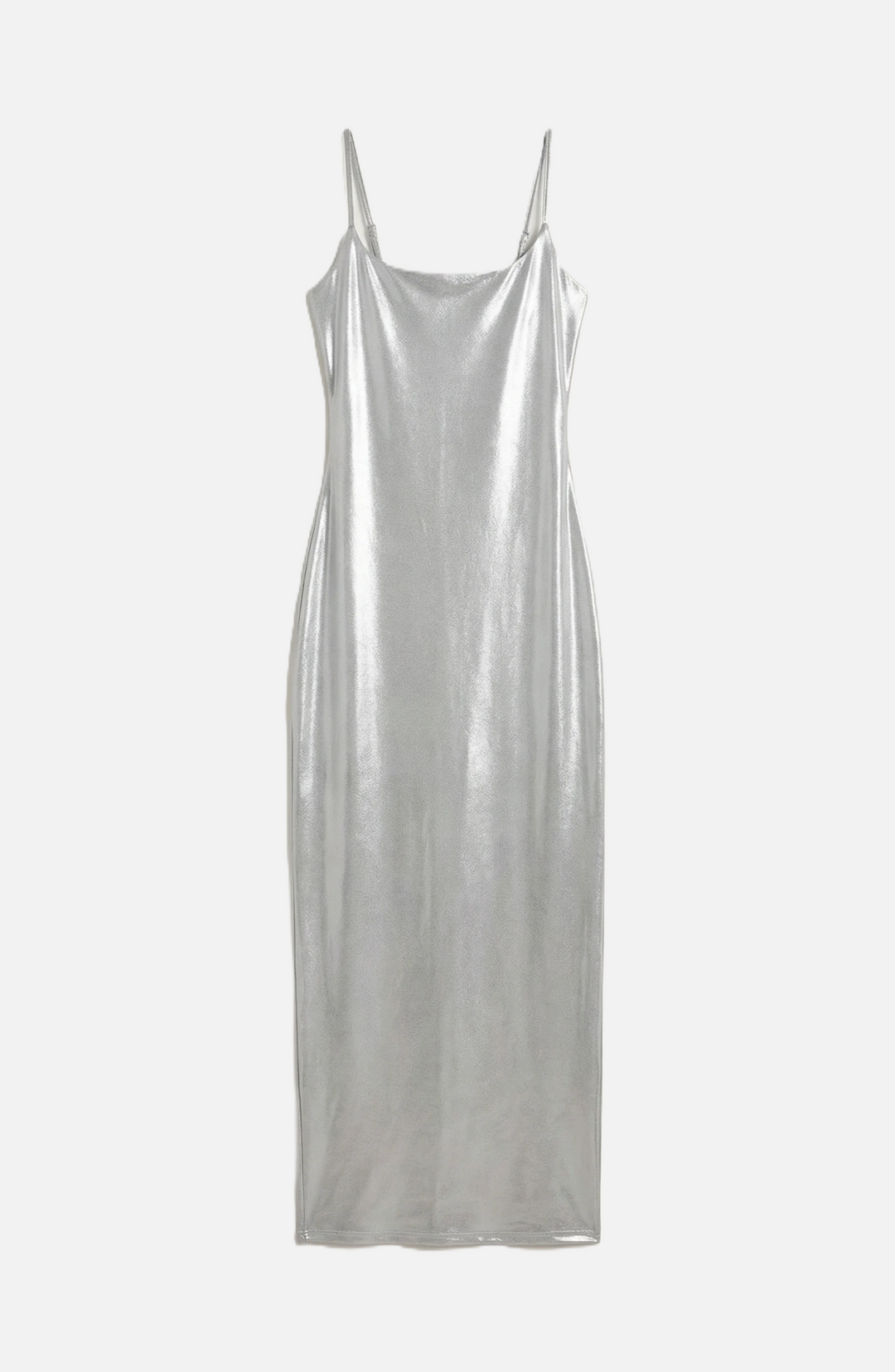 Party Dress Metallic Bodycon with Spaghetti Strap Maxi