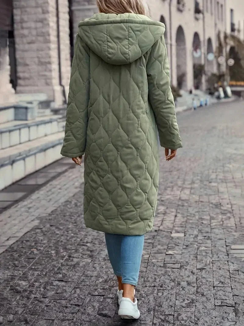 Women’s Mid Length Winter Coat – Elegant Insulated Coat for Everyday Wear