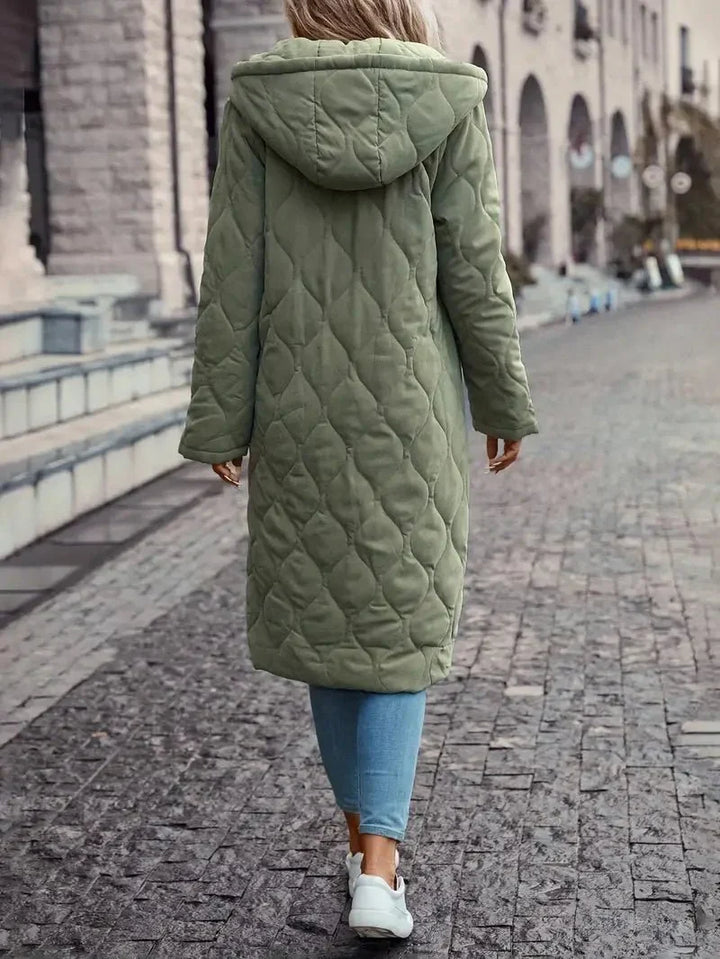 Women’s Mid Length Winter Coat – Elegant Insulated Coat for Everyday Wear