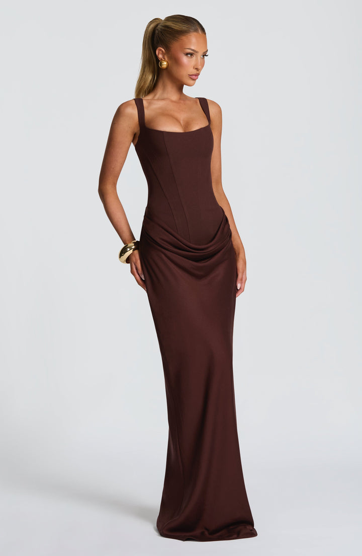 Bodycon Maxi Dress for Women – Stretch Fitted Long Dress for Evening and Special Events