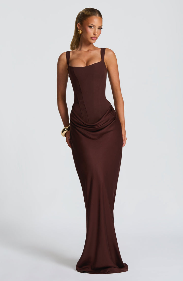 Bodycon Maxi Dress for Women – Stretch Fitted Long Dress for Evening and Special Events